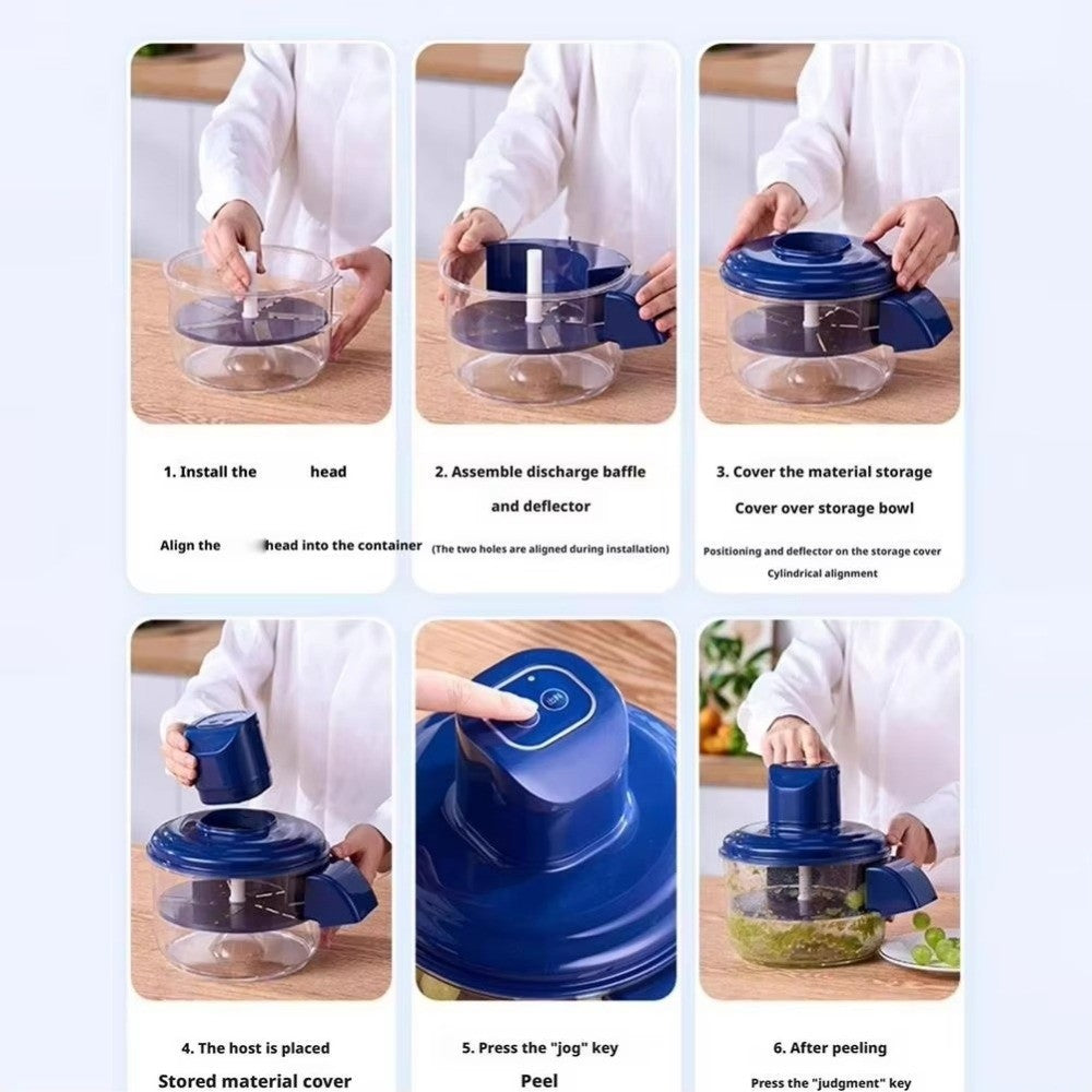 Electric Fruit Peeler with Upgraded Powerful Motor | Automatic Vegetable, Garlic, Potato & Cherry Tomato Peeling Machine | Easy Kitchen Peeling Tool for Home Use (Electric Fruit & Vegetable Peeler)